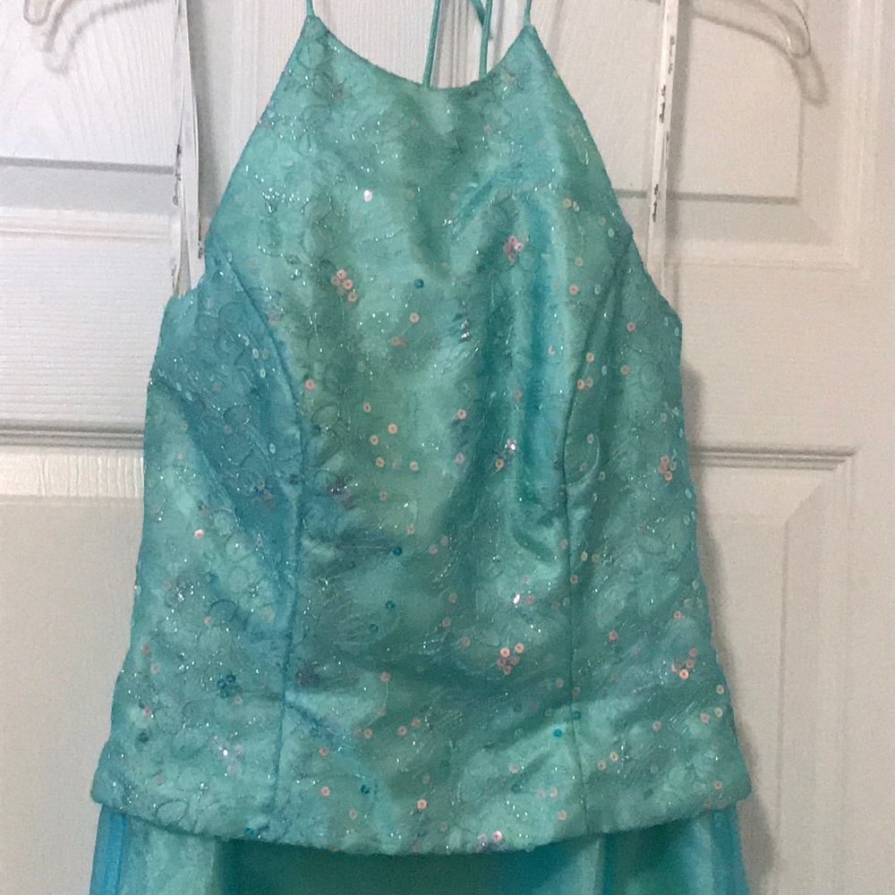 Aqua prom dress size 1